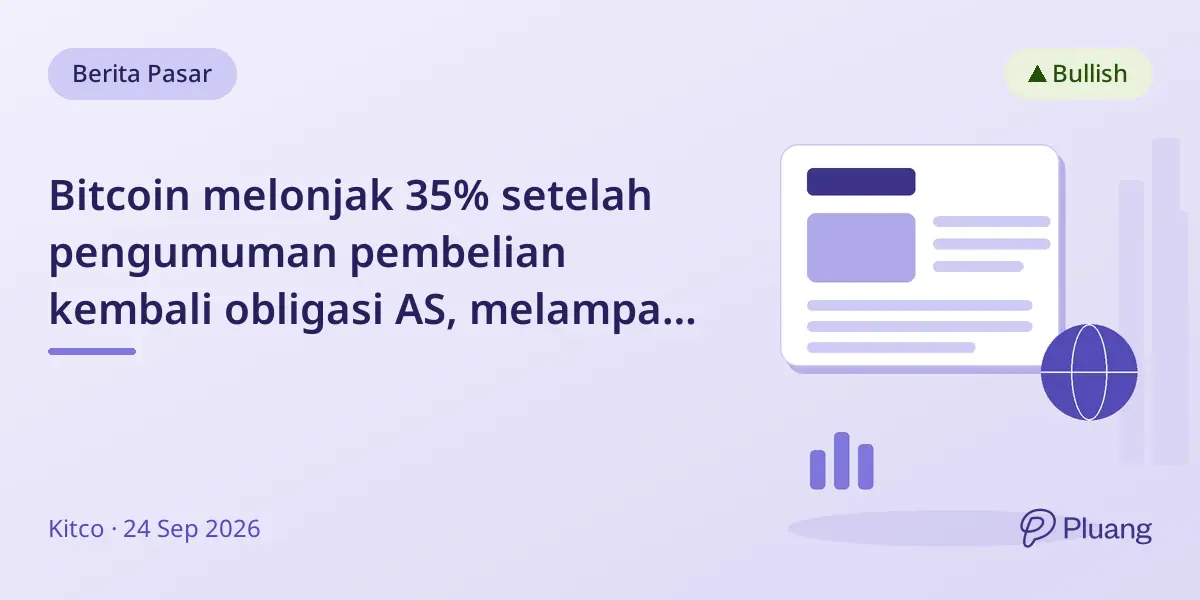 Bitcoin melonjak 35% setelah pengumuman pembelian kembali obligasi AS, melampaui emas di tengah kekhawatiran suku bunga Fed.