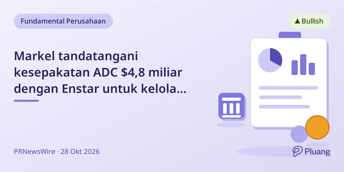 Markel tandatangani kesepakatan ADC $4,8 miliar dengan Enstar untuk kelola risiko cadangan asuransi.