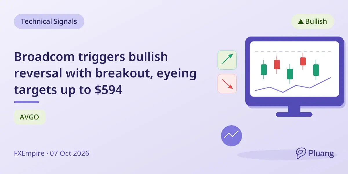 Broadcom triggers bullish reversal with breakout, eyeing targets up to $594