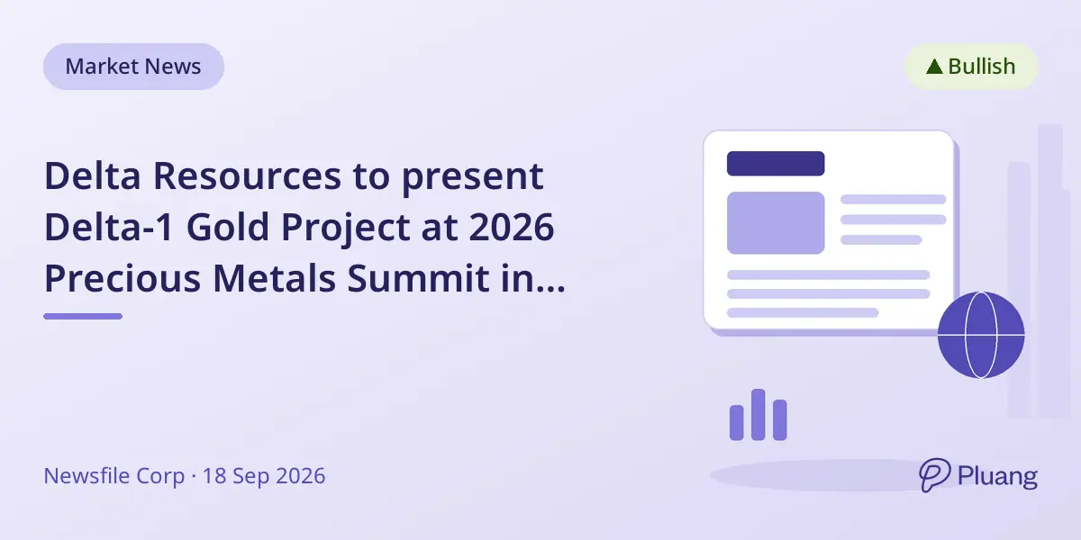 Delta Resources to present Delta-1 Gold Project at 2026 Precious Metals Summit in Colorado