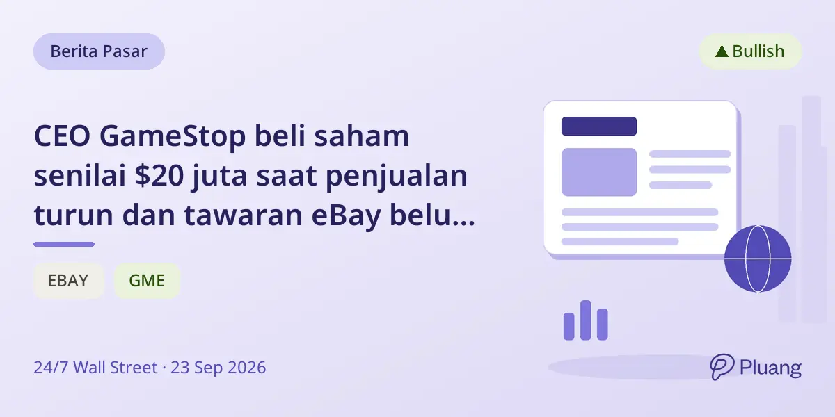 CEO GameStop beli saham senilai $20 juta saat penjualan turun dan tawaran eBay belum pasti.