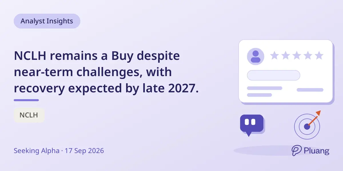 NCLH remains a Buy despite near-term challenges, with recovery expected by late 2027.
