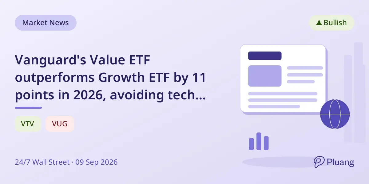 Vanguard's Value ETF outperforms Growth ETF by 11 points in 2026, avoiding tech giants' concentration risk.